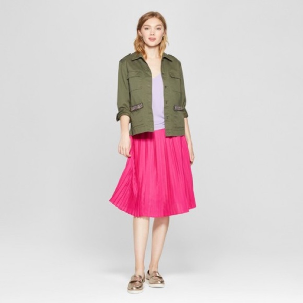 A New Day Pink Pleated Skirt